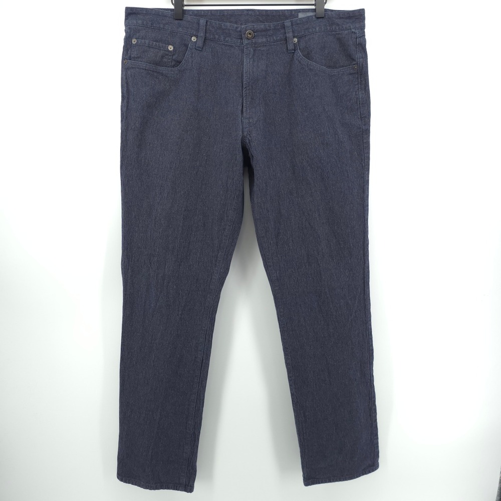 Bonobos Mens Pants Slim Fit 38x32 Navy Blue 5-Pocket Chino Trousers